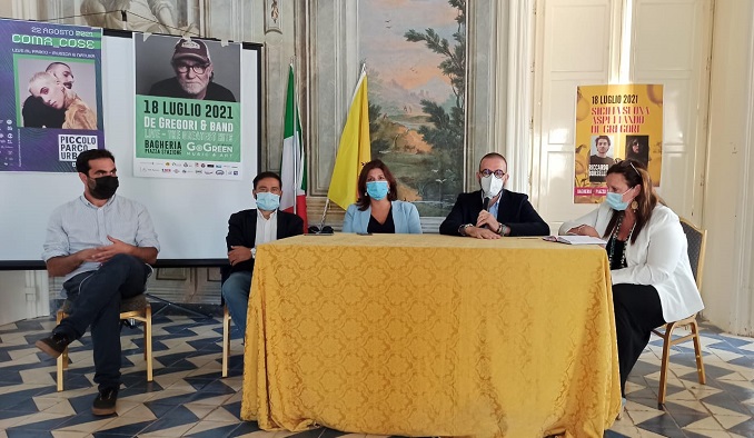 Presentati i concerti di De Gregori e Coma Cose del 18 luglio e 22 agosto a Bagheria
